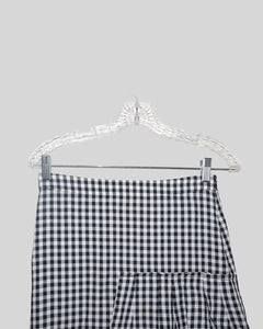 Plaid Print Midi Length Skirt