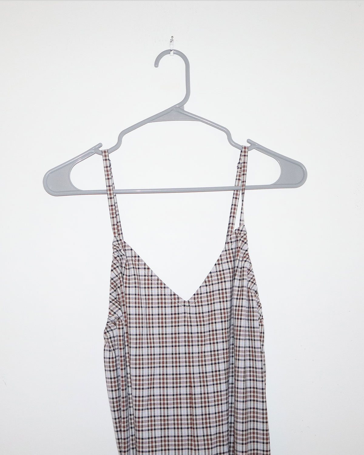 Plaid Print V-Neck Jumpsuit