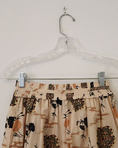 Floral Print Mini Skirt Size: XS