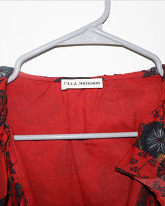 Floral Print V-Neck Blouse